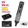 Lithium-Ion cordless screwdriver 4V with battery