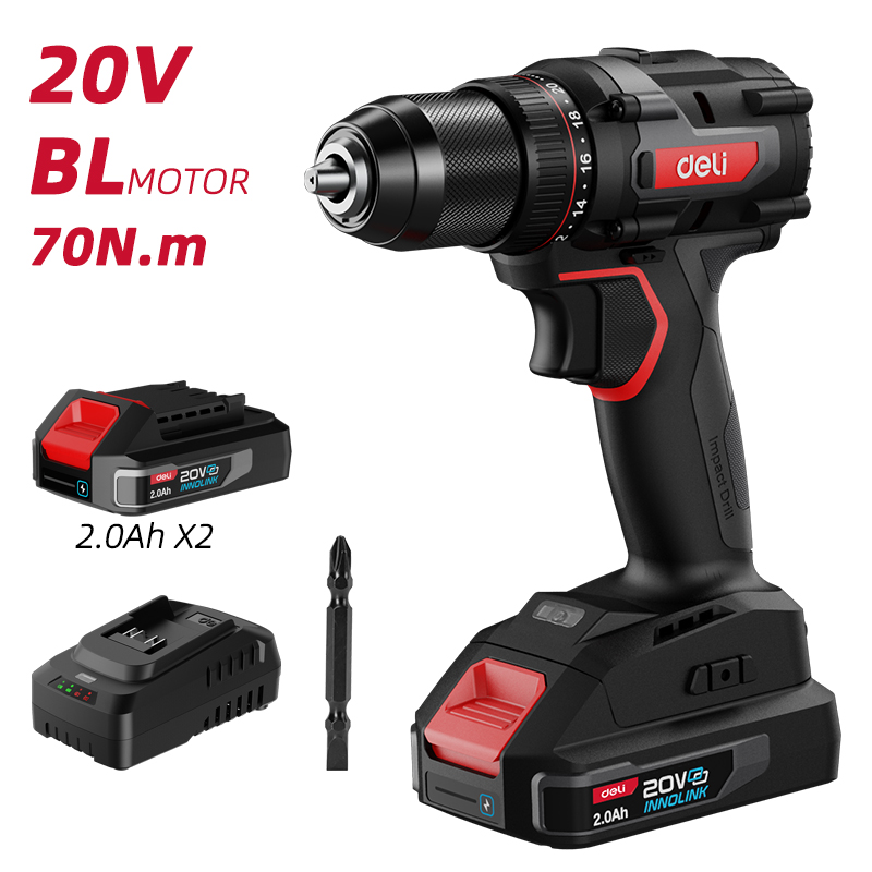 Lithium-Ion Cordless Drill 20V with battery