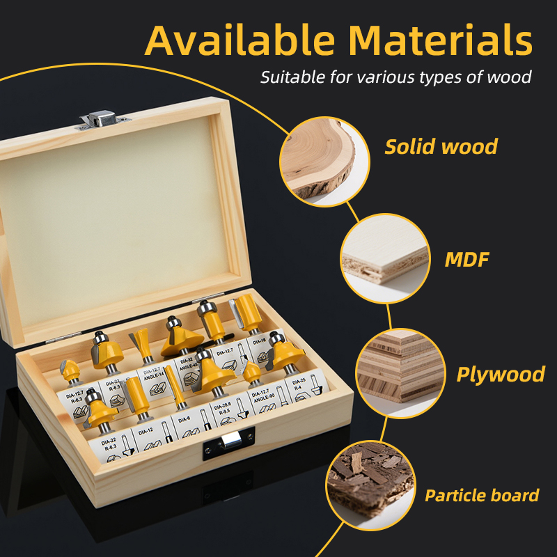 Router bits set 12 pcs