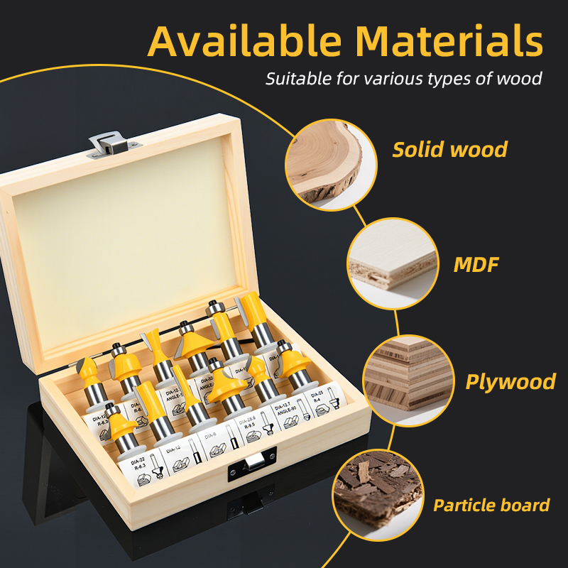 Router bits set 12 pcs