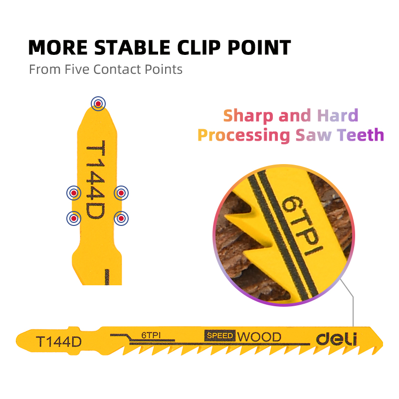 Jig saw blade T144D 5 pcs