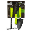 Three piece shovel, hoe and rake set