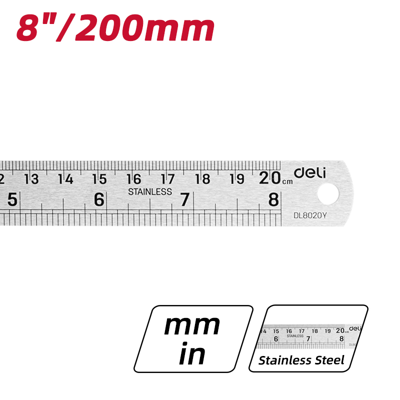 Steel ruler 200 mm