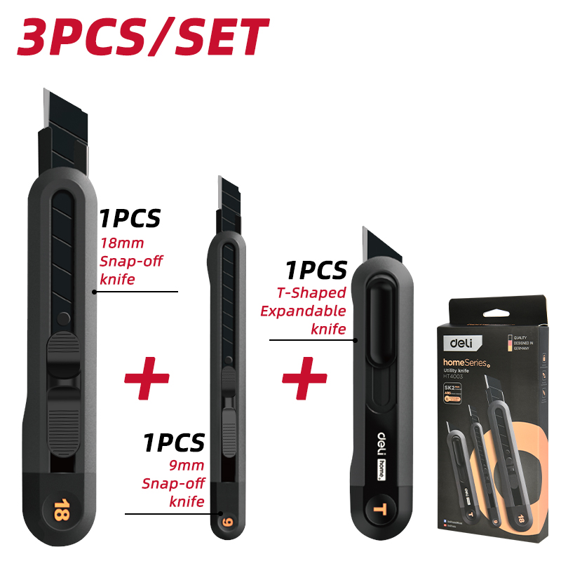 Utility knife set 3 pcs