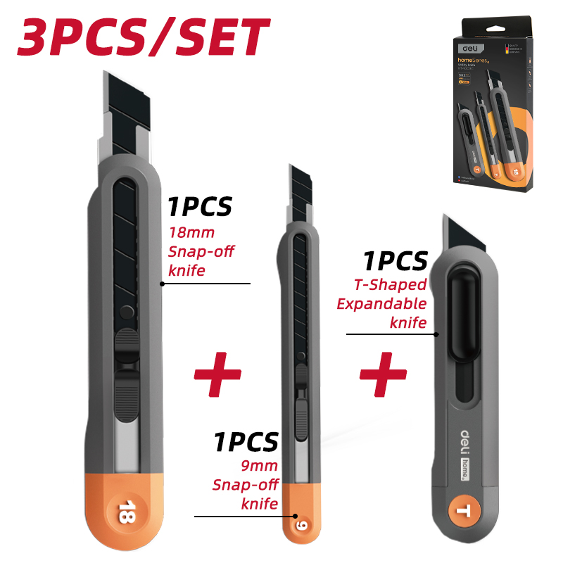 Utility knife set 3 pcs